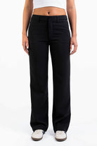 Drew 03Mid Straight Suit Pants - Black