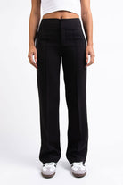 Mabel 01Mid Straight Suit Pants - Black
