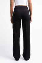 Mabel 01Mid Straight Suit Pants - Black