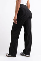 Holly 01High ActiveFlex Straight Pants - Black Striped