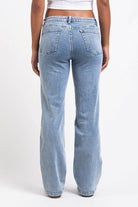 Dina 02Low Straight Jeans - Mid Blue