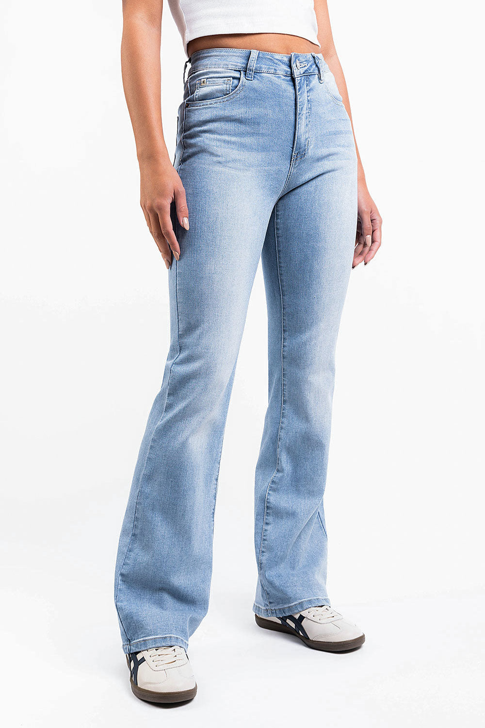 Taylor 02High Bootcut Jeans - Bleach Blue