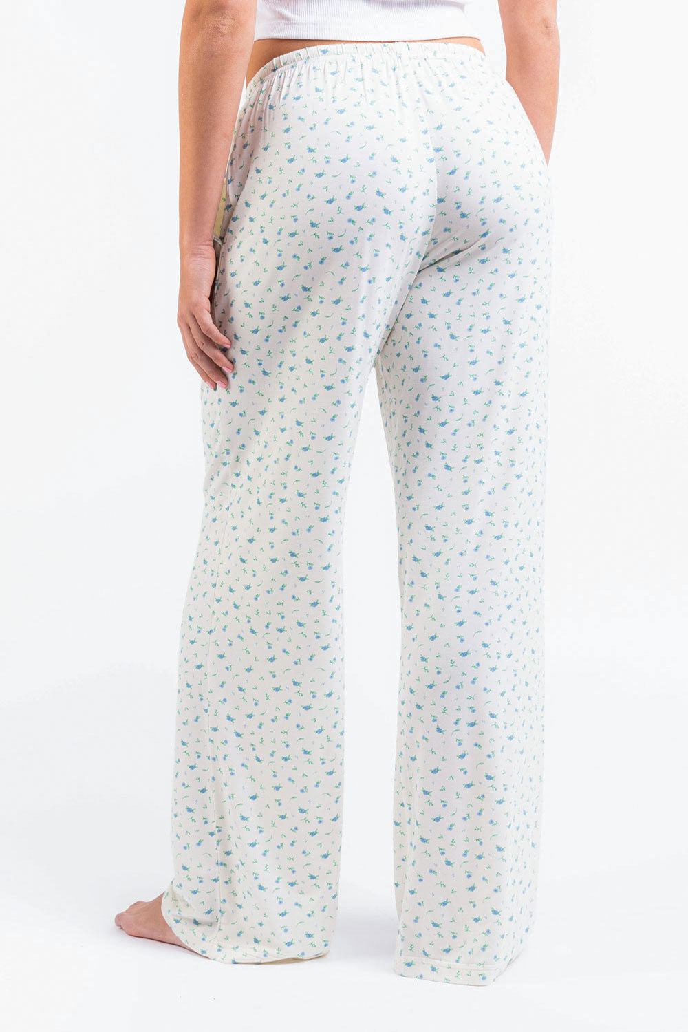 Mel 09Mid Straight Lounge Pants - Floral