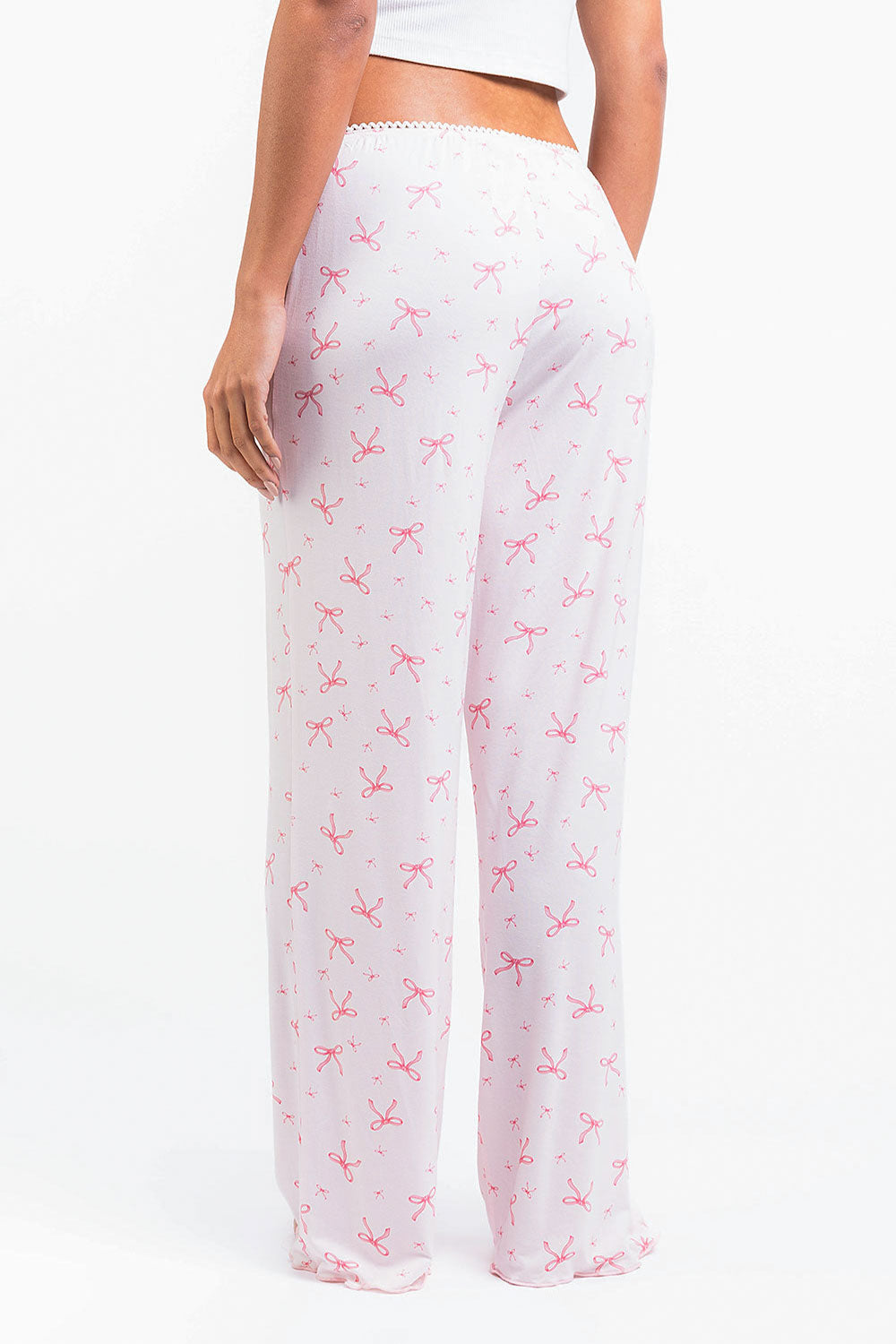Mel 09Mid Straight Lounge Pants - Bow
