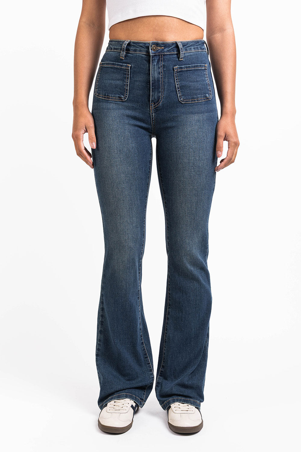 Claire 04High Bootcut Jeans - Vintage Blue