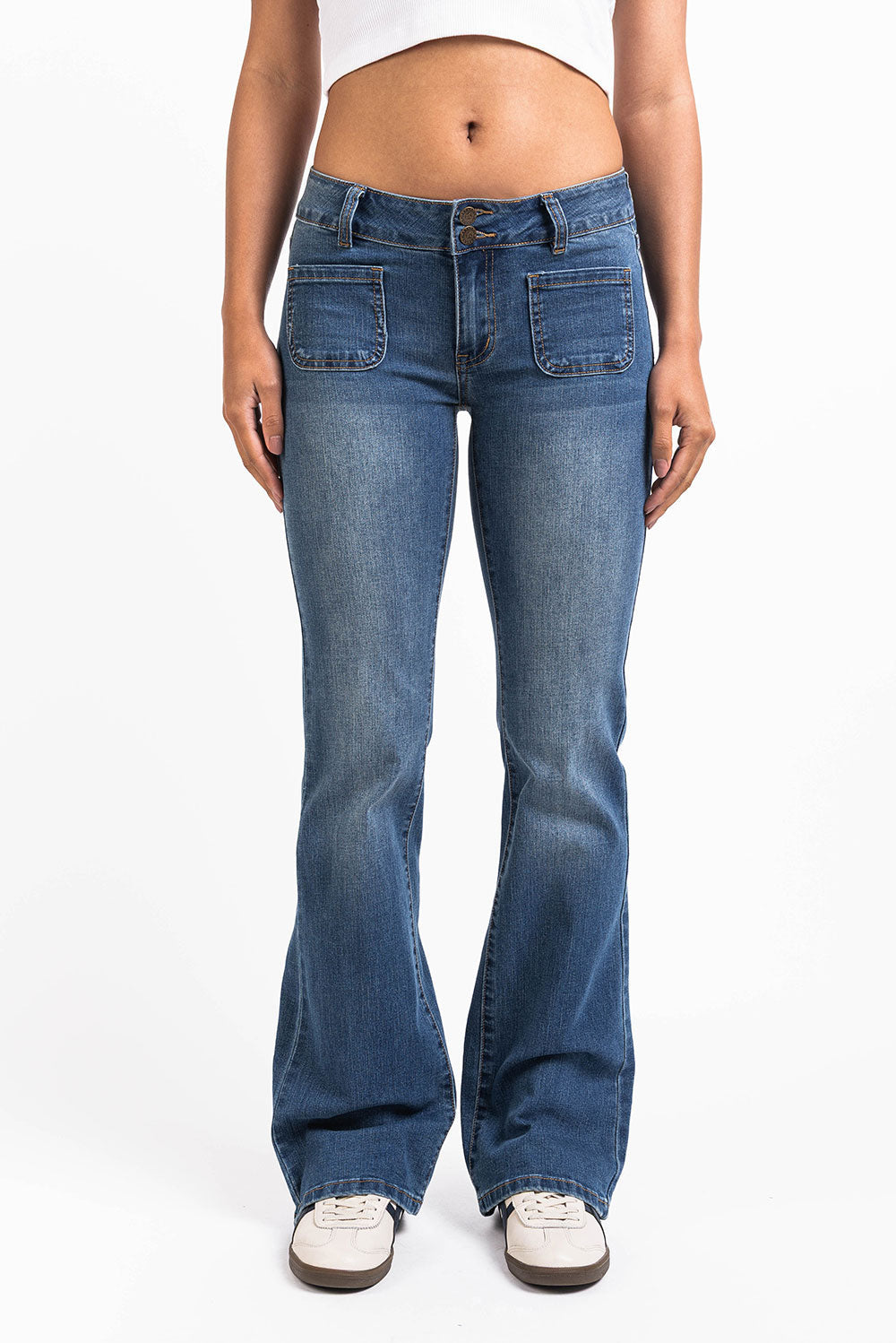 Claire 04Low Bootcut Jeans - Blue