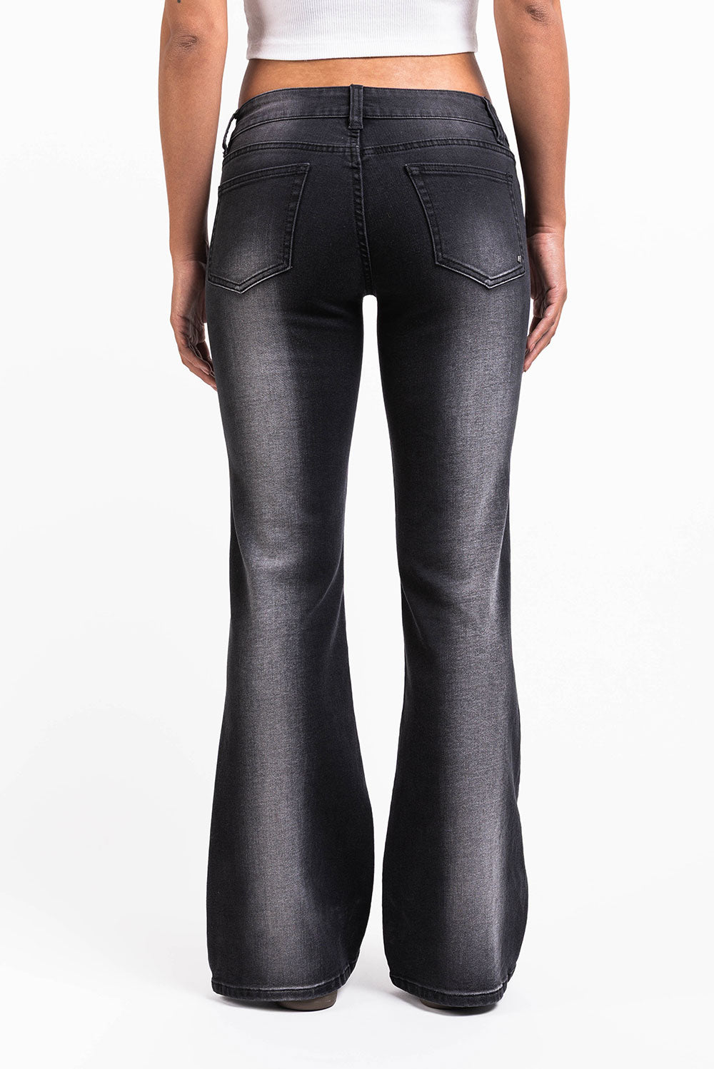 Taylor 02 Bootcut Jeans - Washed Black