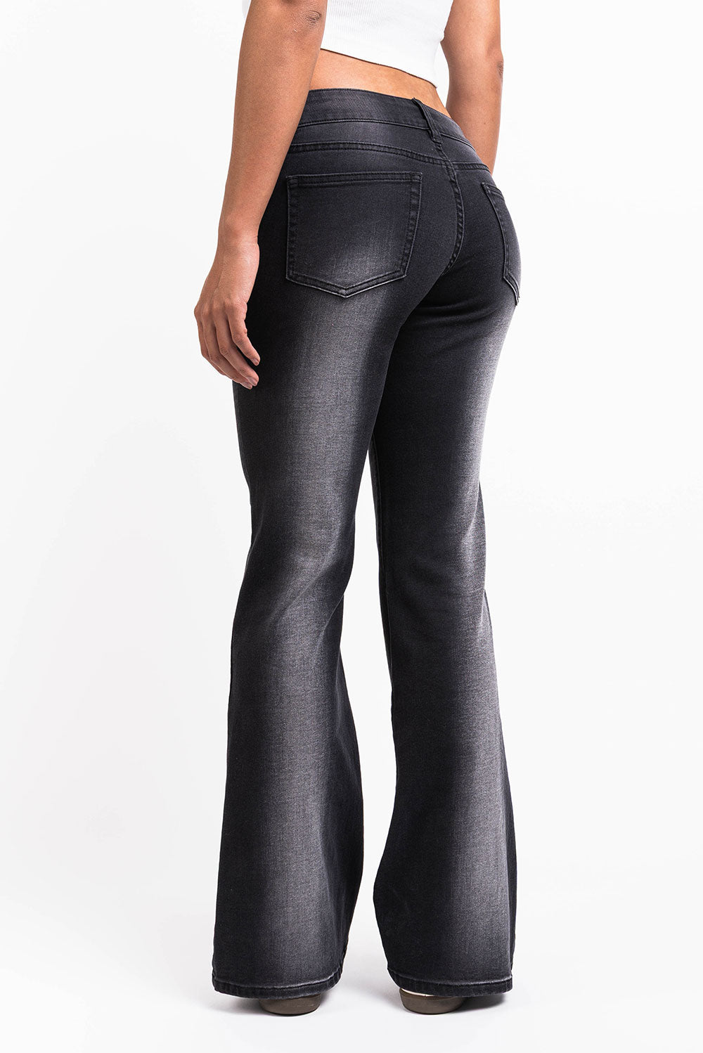 Taylor 02 Bootcut Jeans - Washed Black