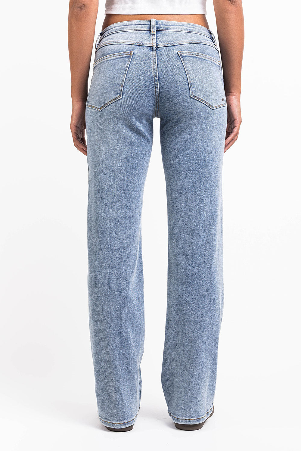 Dina 03Low Straight Jeans - Mid Blue