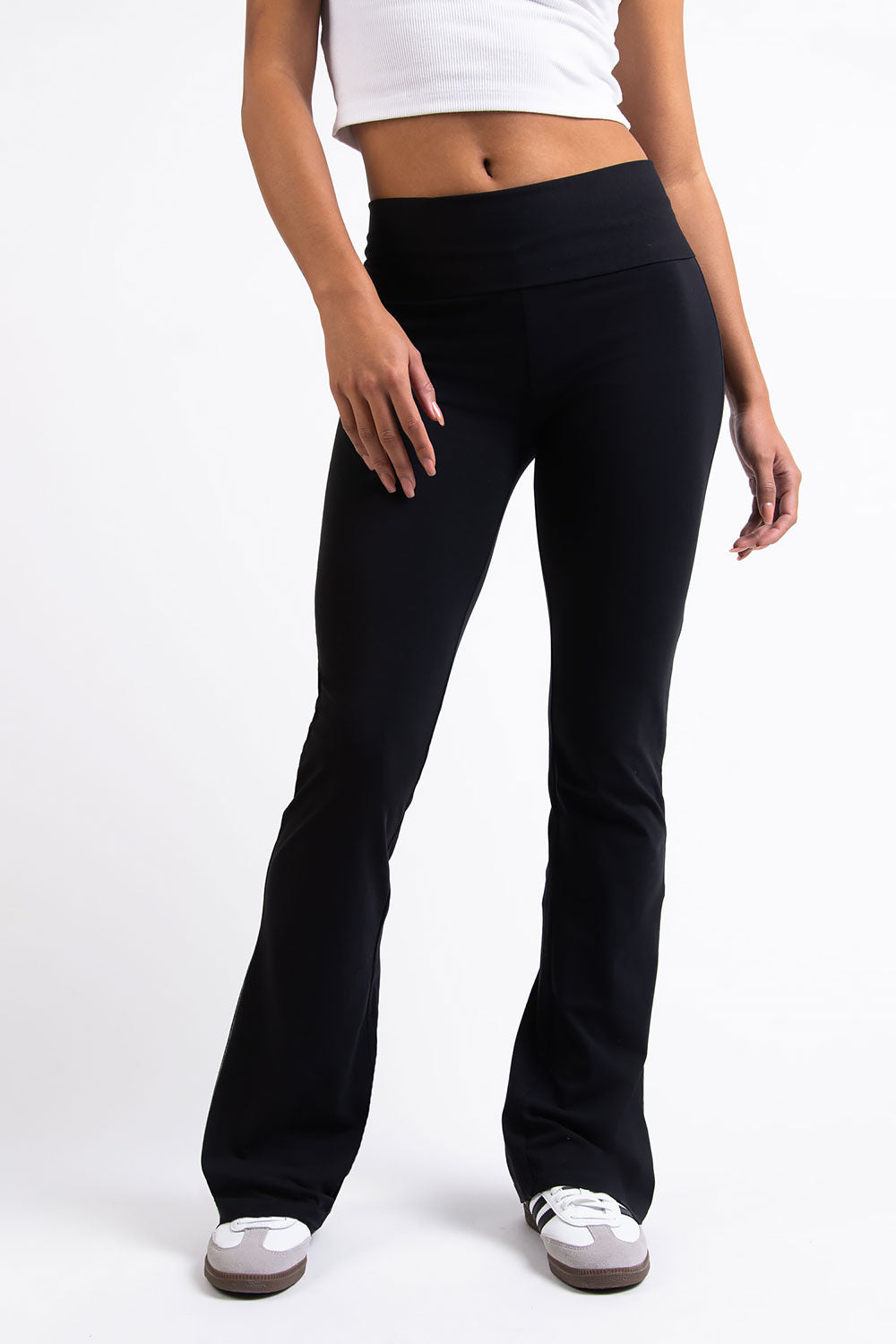 Geri 01High Bootcut Leggings - Black