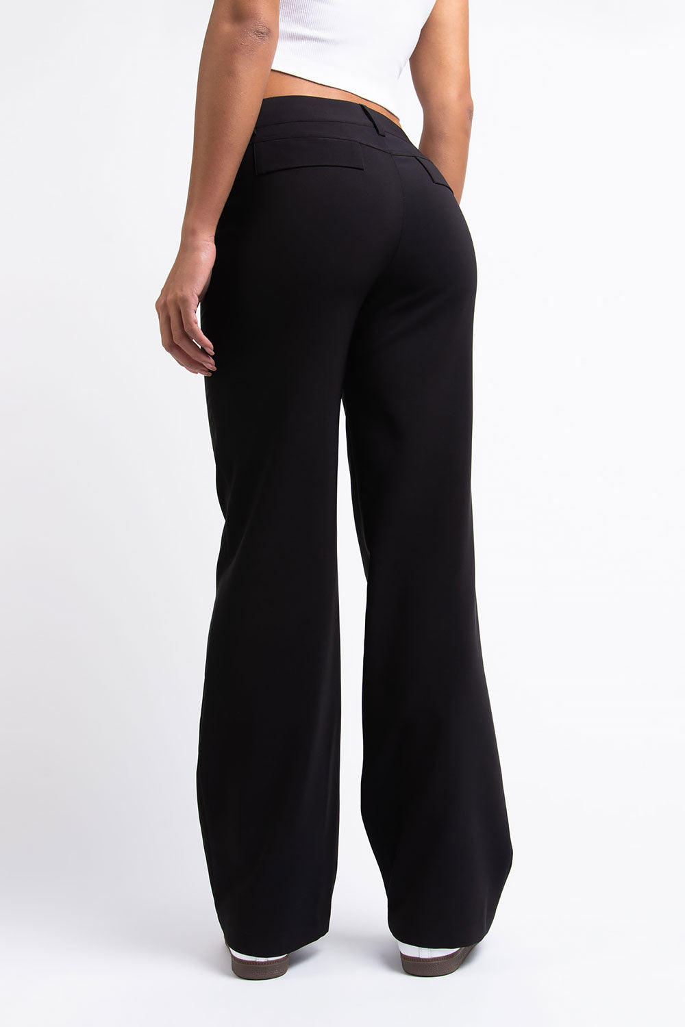 Drew 01Low Straight Suit Pants - Black