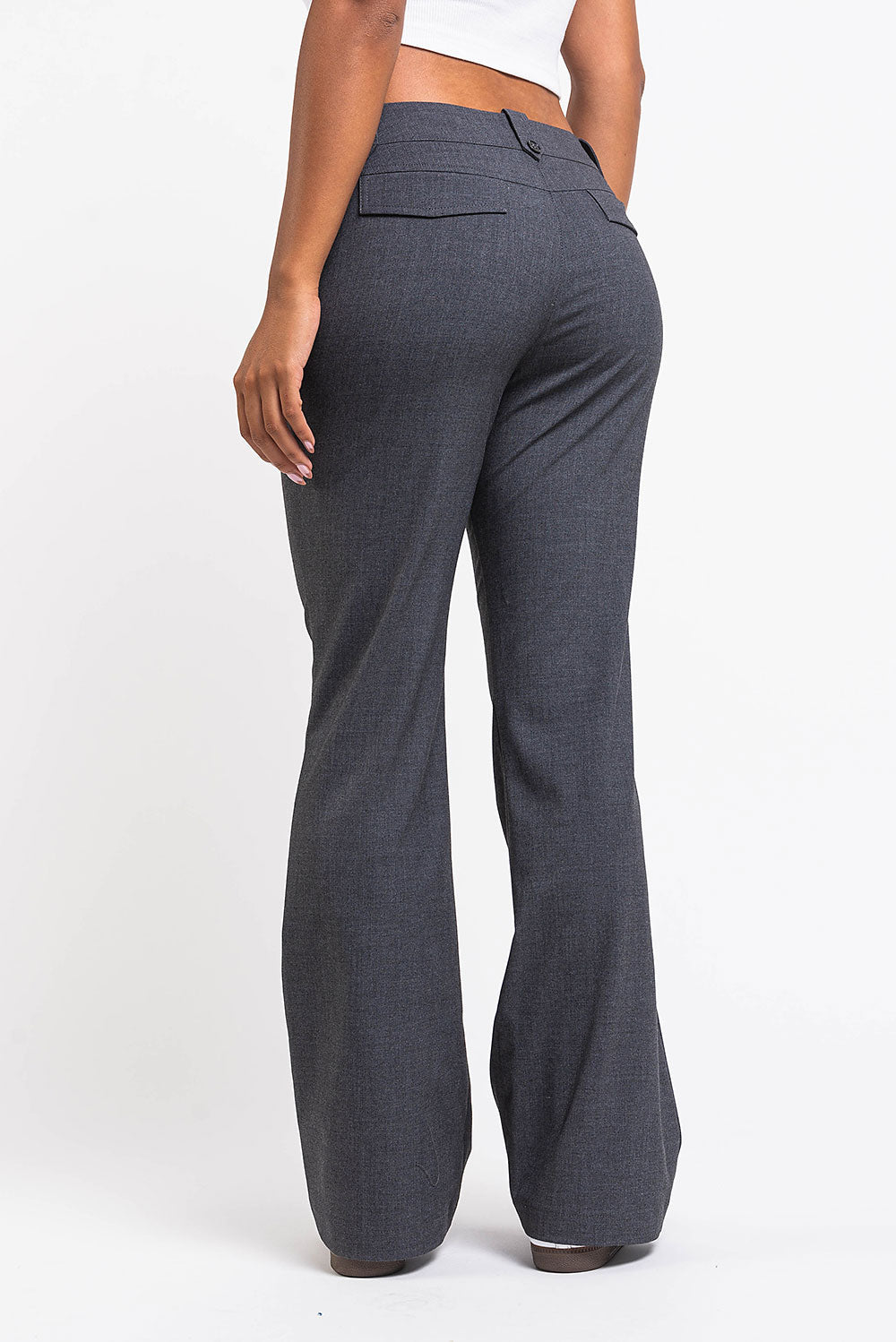 Bonnie 03Low Bootcut Suit Pants - Grey