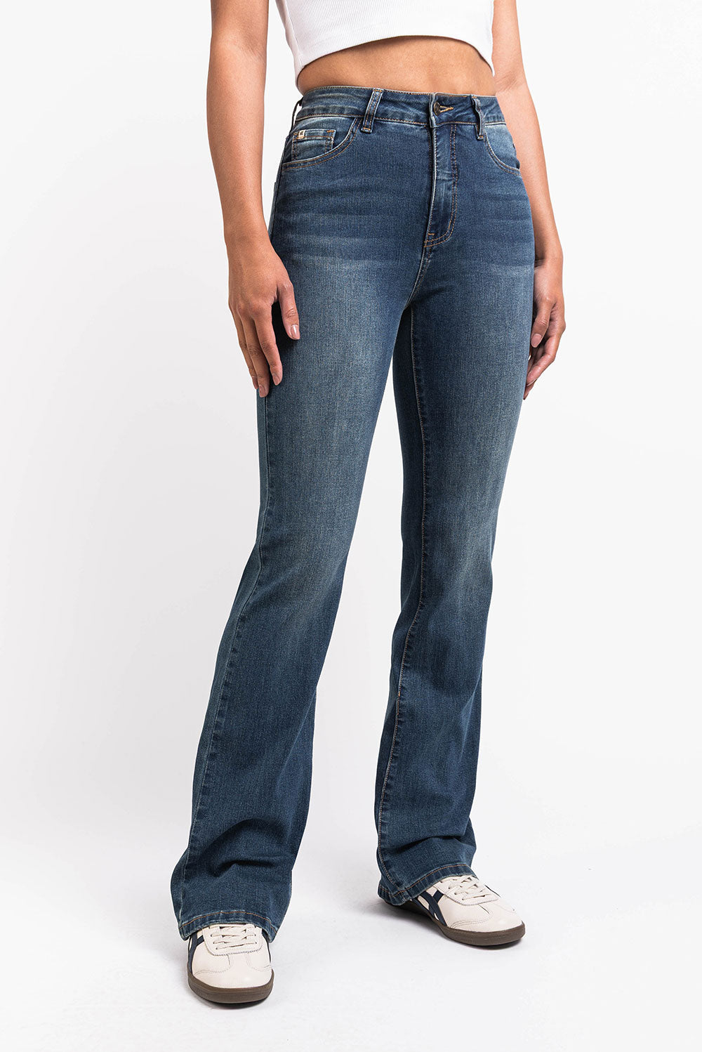 Taylor 02High Bootcut Jeans - Vintage Blue