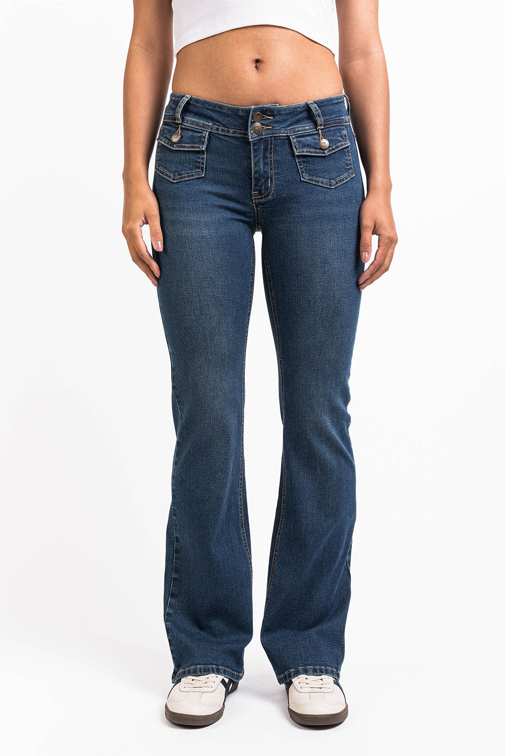 Celine 01Low Bootcut Jeans - Vintage Blue