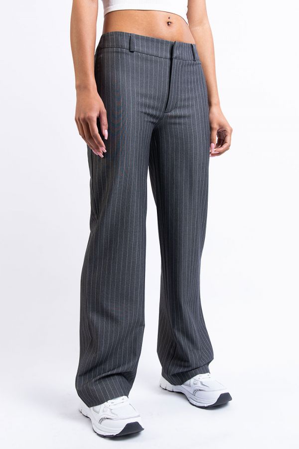 Lågmidjade Kostymbyxor - Cybel Grey Stripe